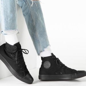 LIKE NEW Converse Chuck Taylor All Star Hitop Sneaker Black Monochrome in M7/W9